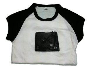 My Record Player - Come Around T-Shirt - Baby Doll Cap Sleeve with Black/White color scheme